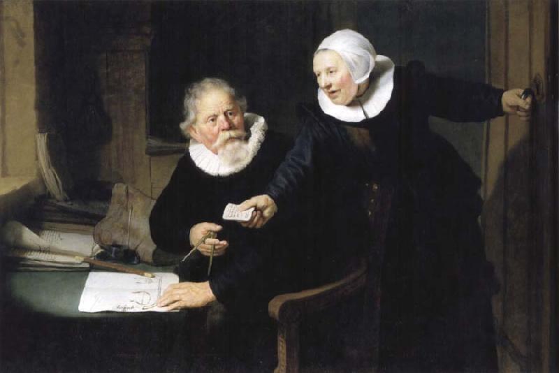 REMBRANDT Harmenszoon van Rijn The Shipbuilder Jan Rijksen and His Wife Griet Jans oil painting image